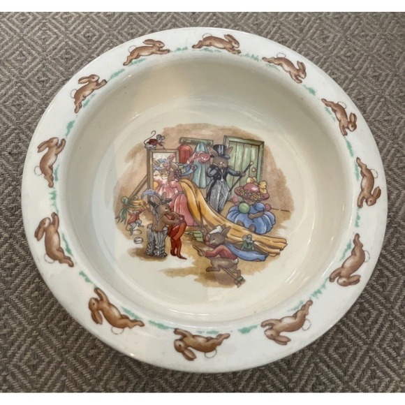 Royal Doulton Other - Royal Doulton Bunnykins 6 1/4" Baby Porridge Bowl Family Vintage Fine China